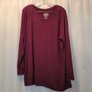 Torrid Super Soft Knits Burgundy Long Sleeve Pullover Top Size 2